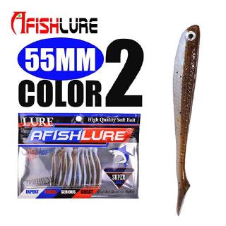 Afishlure Soft Bait Fish 55mm 1.15g Soft Fishing Lure Silicone Plastic Low  Bait Swimmers Pasca Lure 10 Pieces Bait AR60
