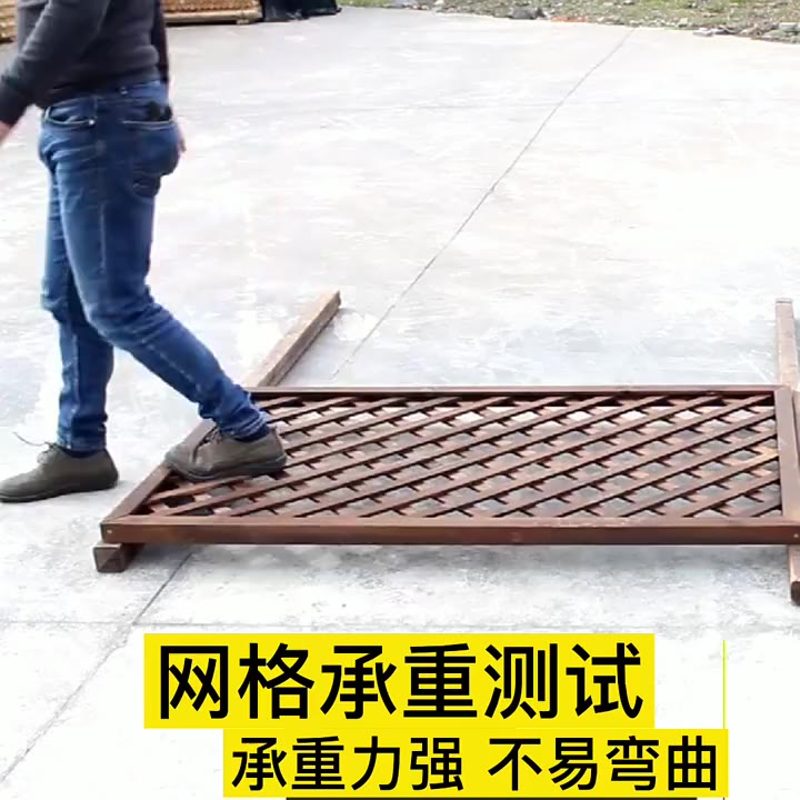 [SG SELLER] Wooden Mesh Plant Trellis Rack Grid Diamond Design ...