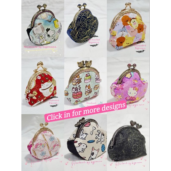 Cute Random Color Floral Pattern Coin Purse Vintage Pouch Kiss-lock Wallet