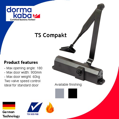 Dormakaba TS Compakt Exposed Door Closer For Wood Door Dorma | Shopee ...