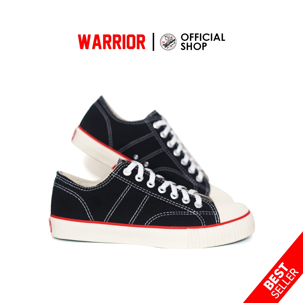 Sepatu Sekolah Warrior Classic Black White LC - Sepatu Sekolah Warior - Gambar 3