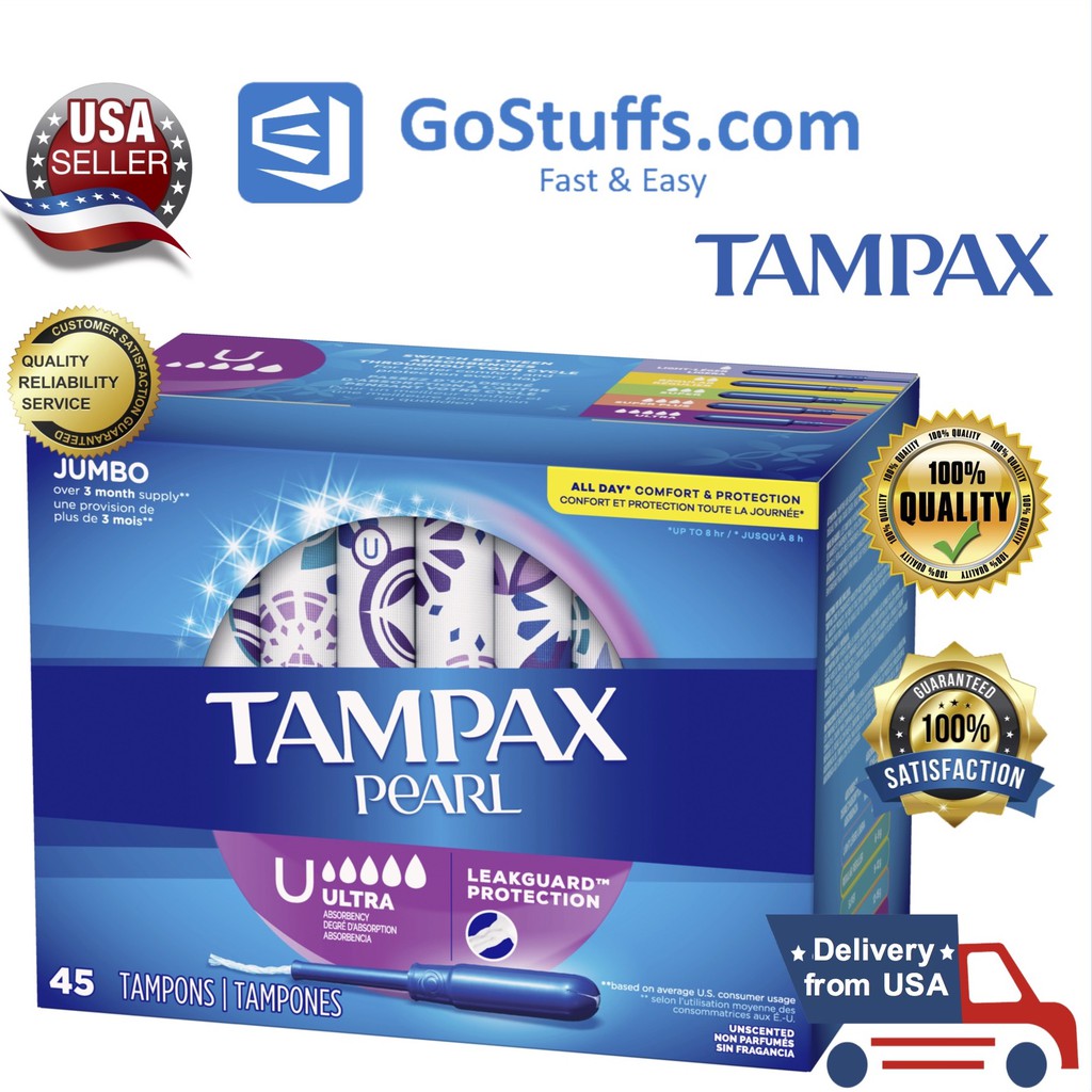 Us Product] Tampon Super Absorbent Tampax Pearl Ultra Tube