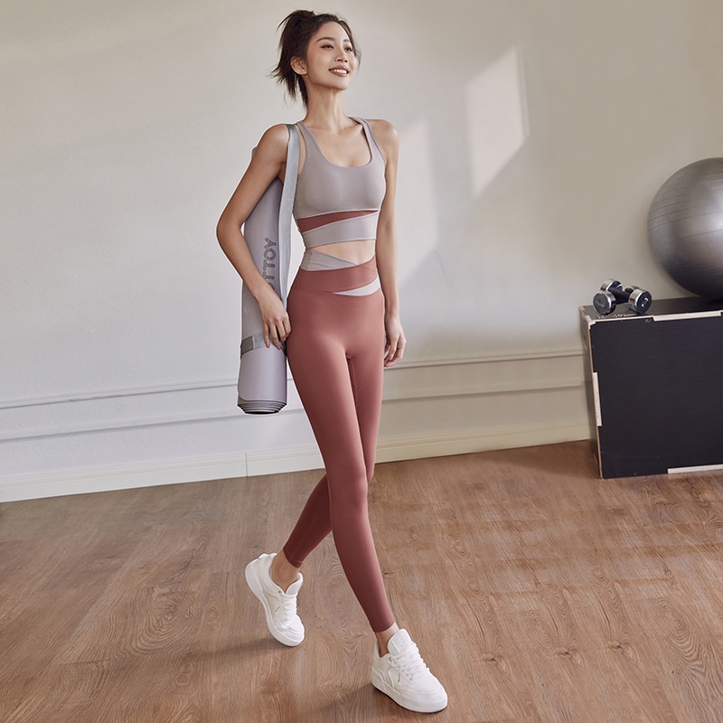workout gym sportswear set shockproof yoga