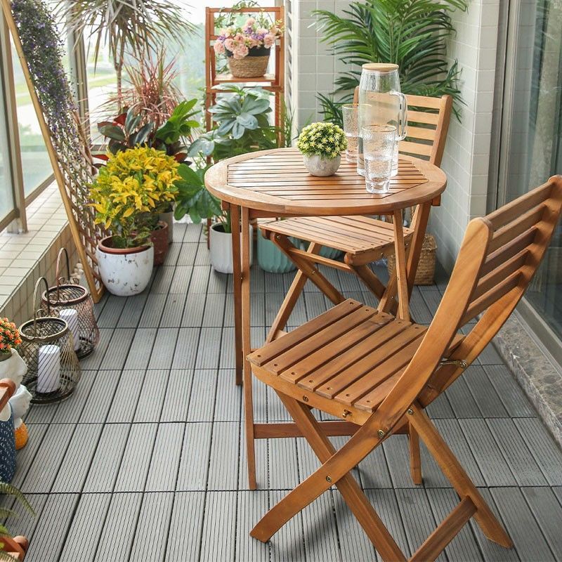 Wooden table discount chair for balcony