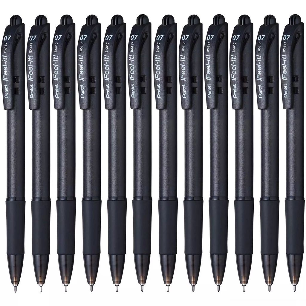 Pentel I Feel It Retractable Ballpoint Pen 0.7mm BX417-A (Black Ink ...