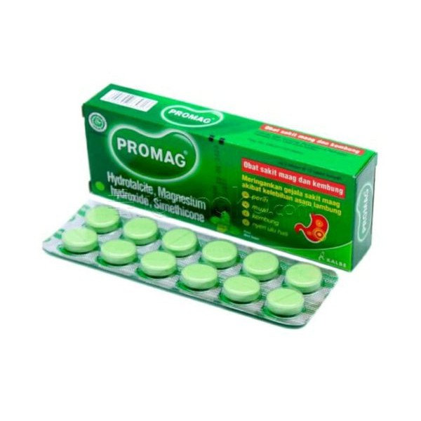 Promag Tablets, Medicine for Stomach Ulcers and Bloating - 1 box ...