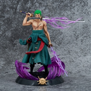 18cm One Piece Gk Roronoa Zoro Action Figure Interchangeable Head