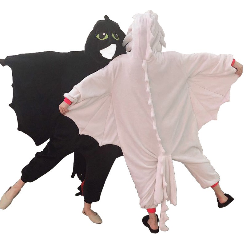 Kigurumi Anime Toothless Funny Cartoon Night evil Dragon Pajamas How to ...
