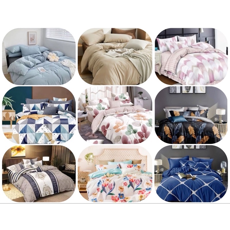 🇸🇬600TC Quilt cover set/Bedsheet Fitted with Quilt Cover Set/two Pillow