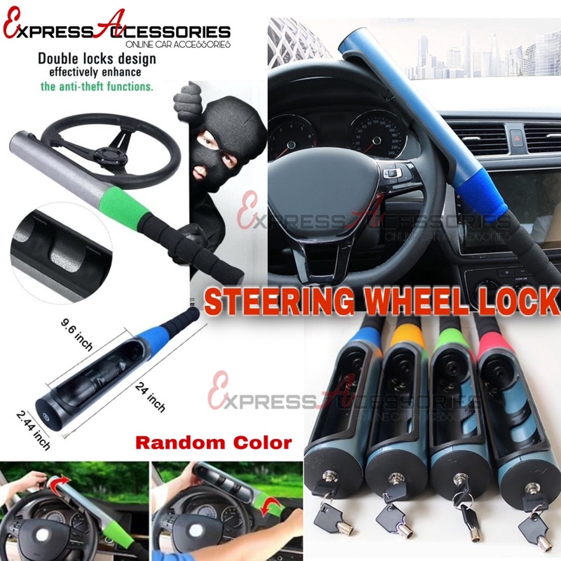 Streetwize Baseball Bat Steering Wheel Lock – Yellow & Black – Anti-Theft For Cars & Vans