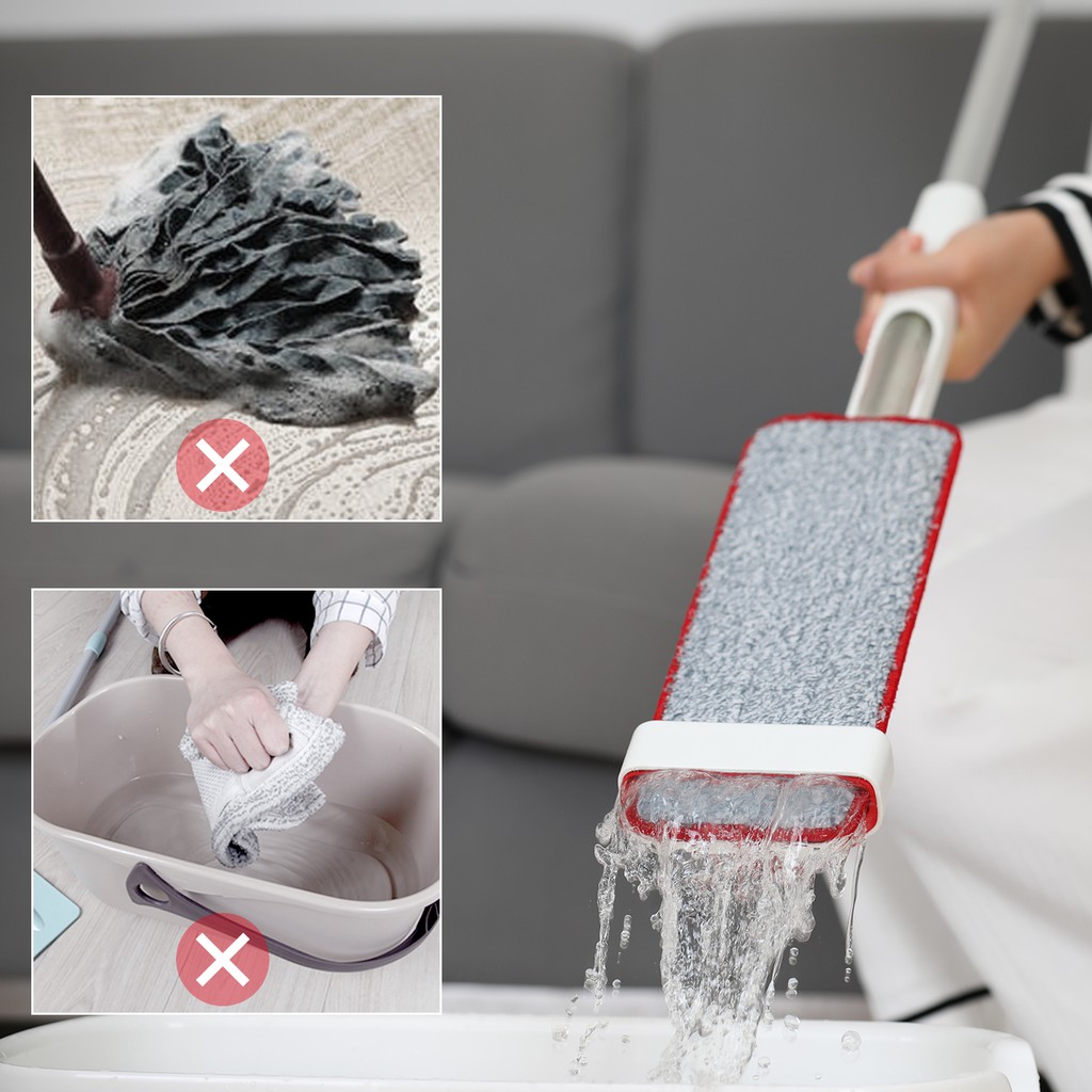 BOOMJOY Twist Mop, Self-Wringing Wet Mop for Floor Cleaning