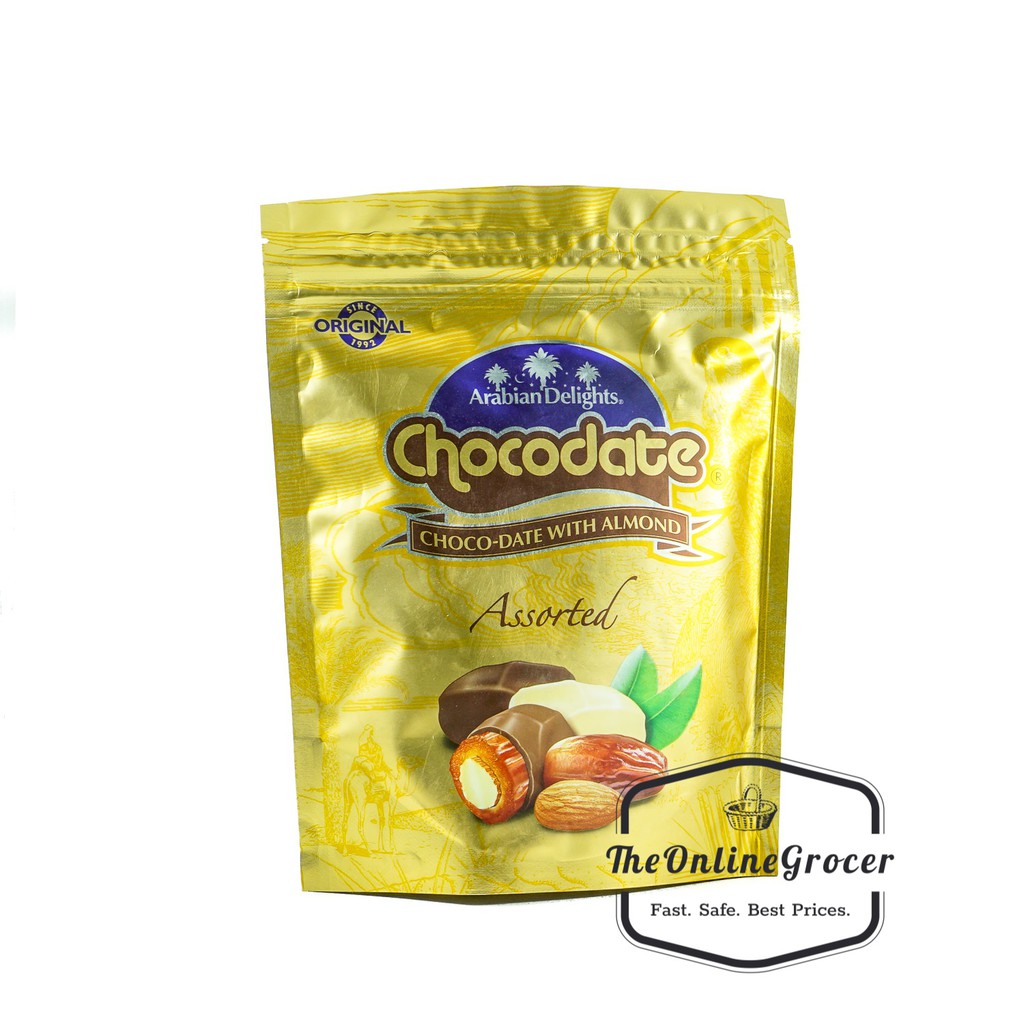 Arabian Delights Chocodate/Chocolate Dates And Almond Pouch 90gr