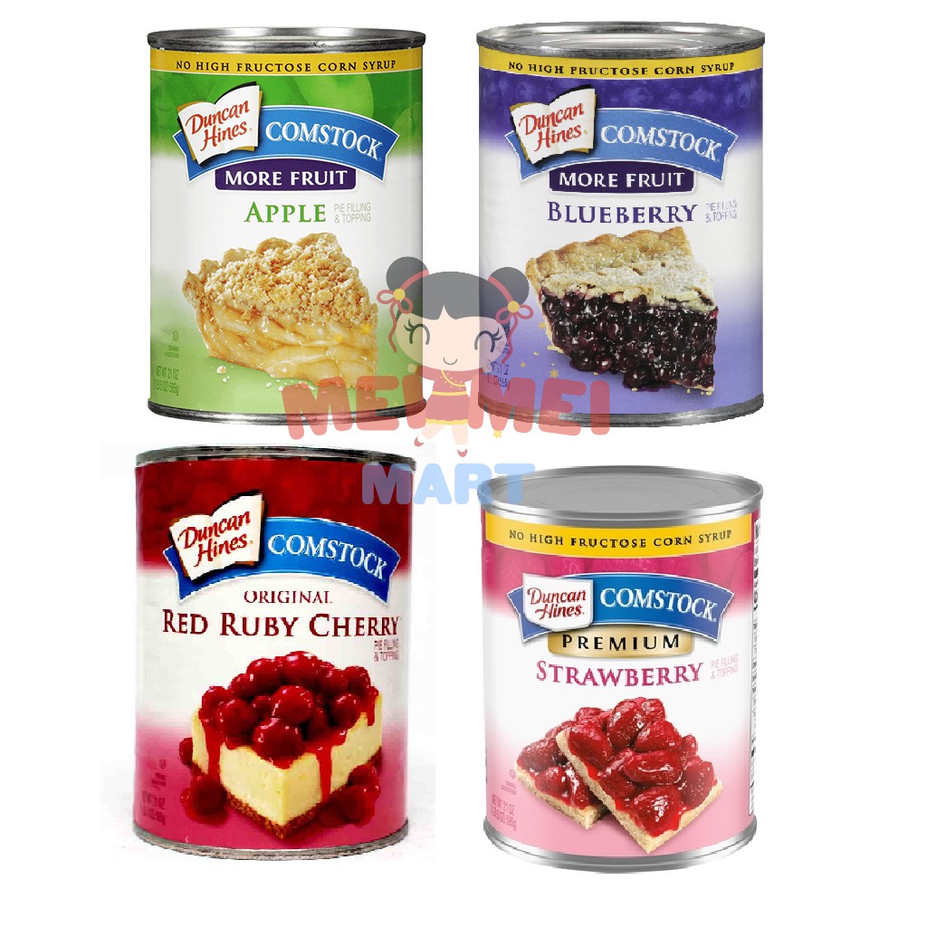 Duncan Hines Comstock Blueberry Compote Apple Strawberry Cherry Pie