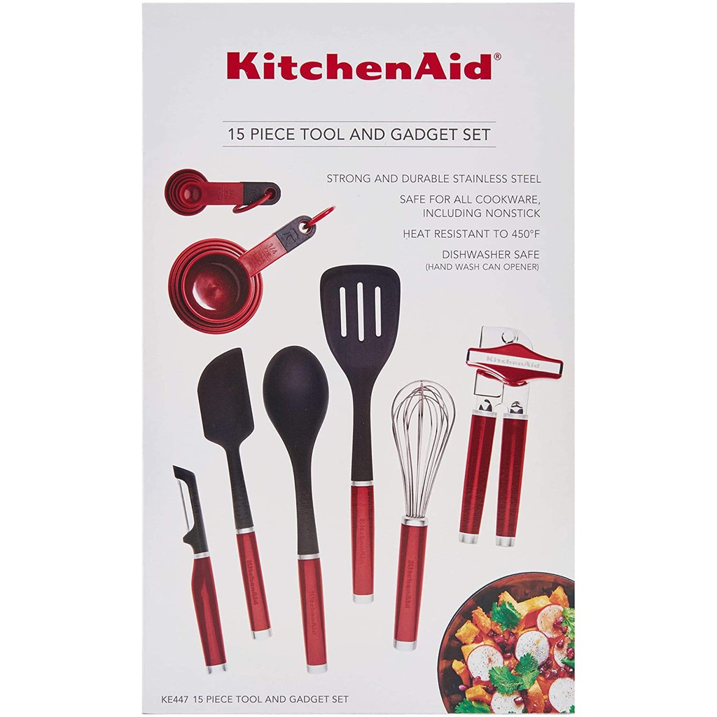 KitchenAid Tool and Gadget Set with Crock 6-Piece Aqua