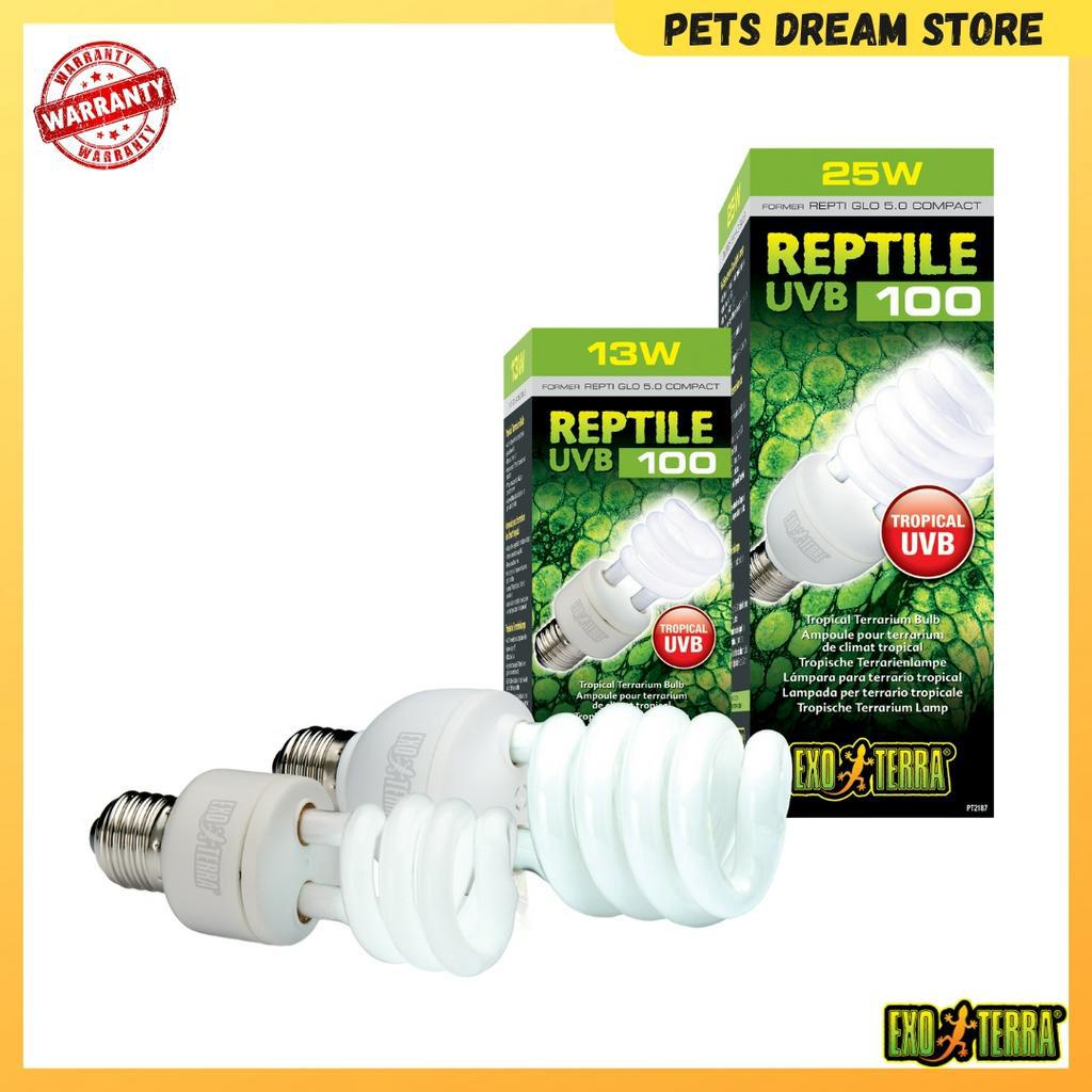 Exo Terra Reptile Uvb W W Tropical Reptile Uvb Light Rainforest Tortoise Uvb Lamp