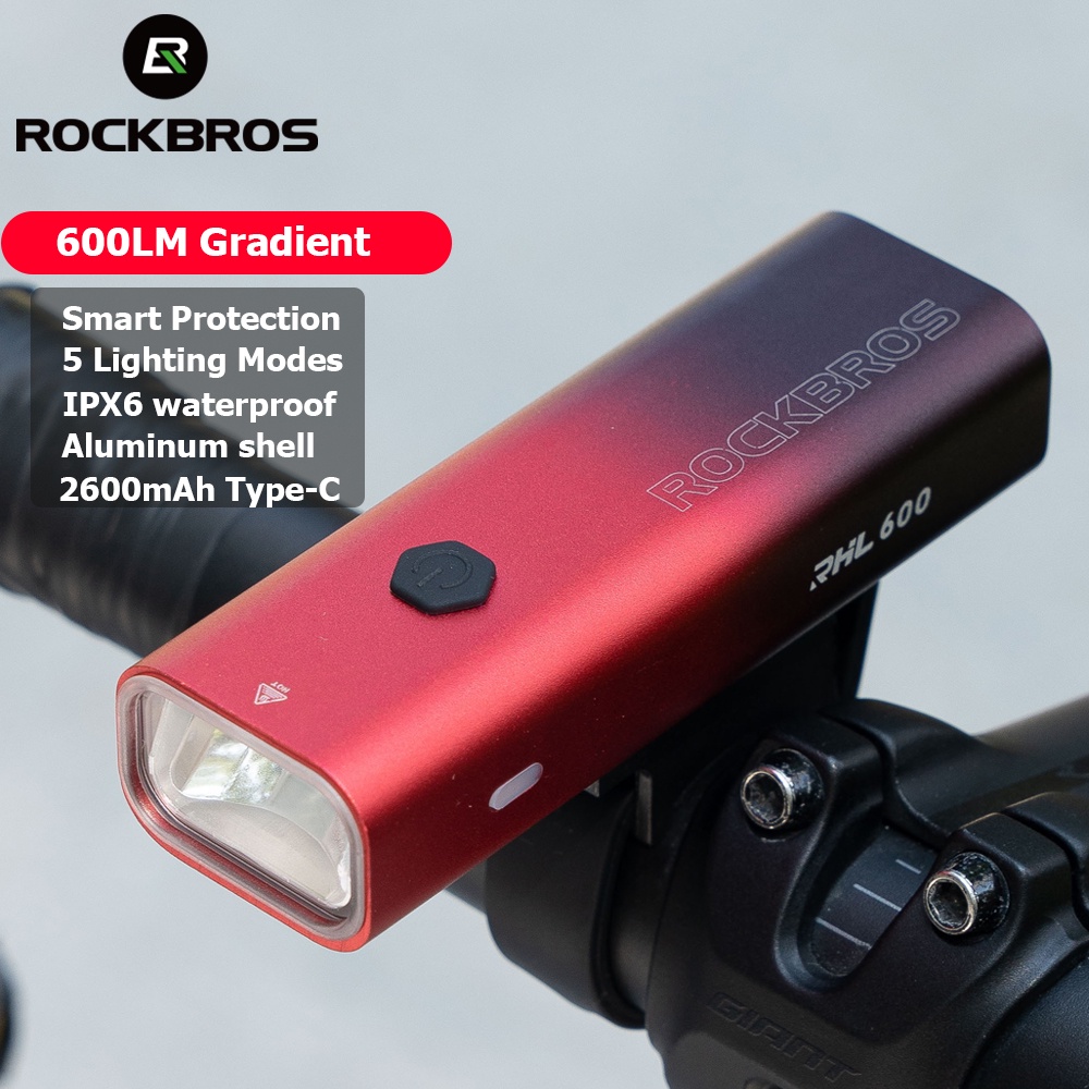 【SG Delivery】ROCKBROS Bicycle Light 600 Lumen IPX6 Waterproof Bicycle