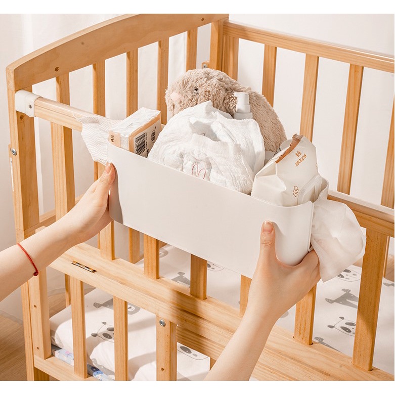 Bed Bedside Hanging Storage Basket Organizer Rack Shelf Shelves Box ...