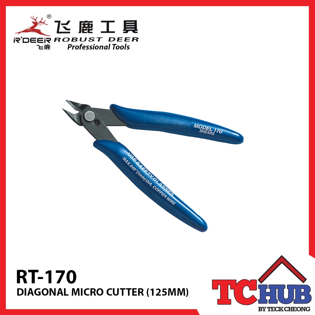 [Robust Deer] RT-170 Diagonal Micro Cutter (5”) | Shopee Singapore