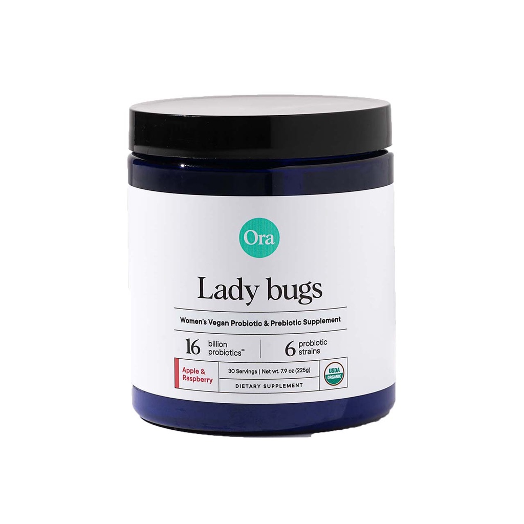 Ora Organic Lady Bugs Women's Vegan Probiotics & Prebiotics Supplement