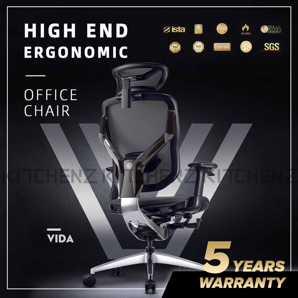 (Free Installation) GTChair VIDAV7X / Y Frame Ergonomic Office Chair