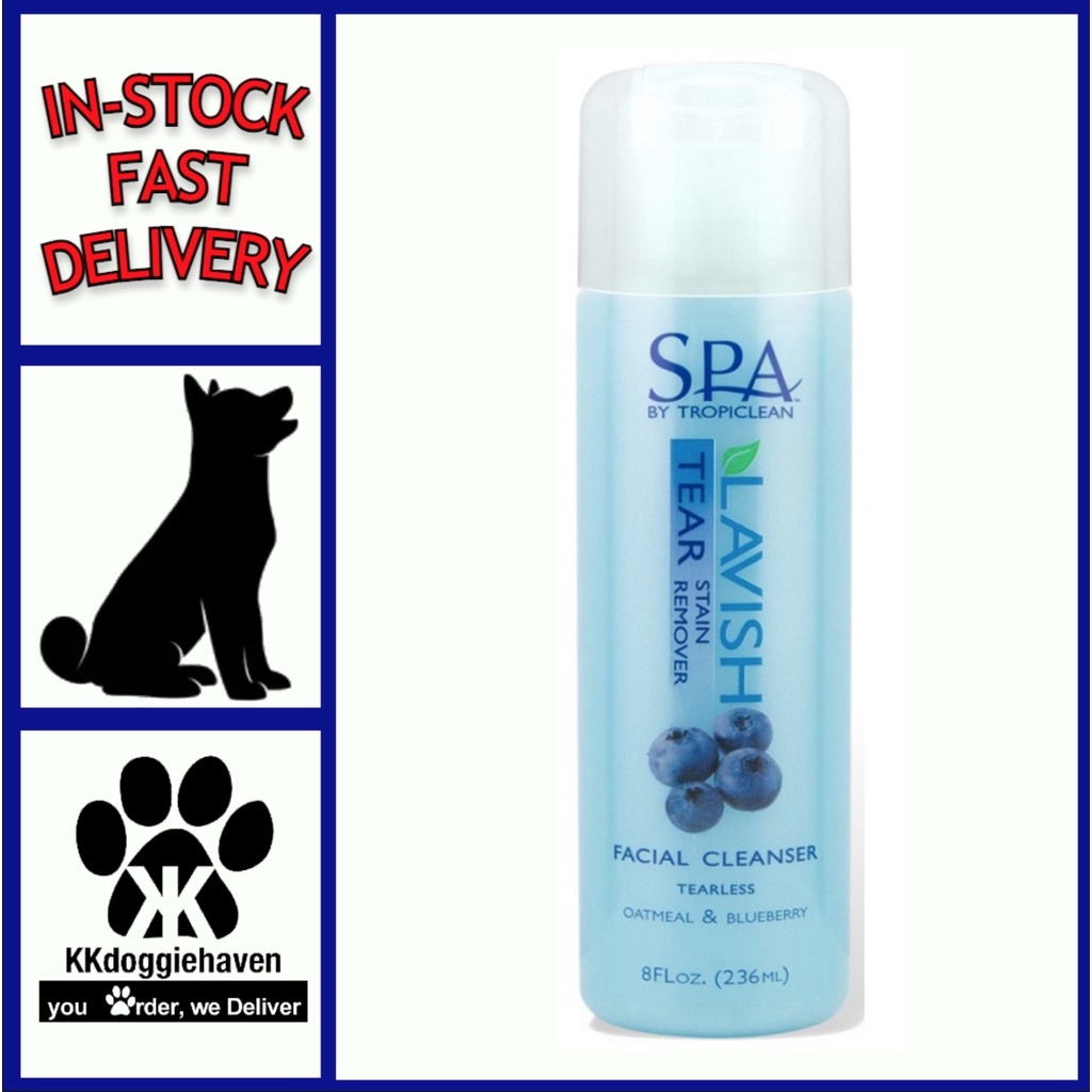 Tropiclean Spa Lavish Tear Stain Remover Facial Cleanser 236ml for dogs