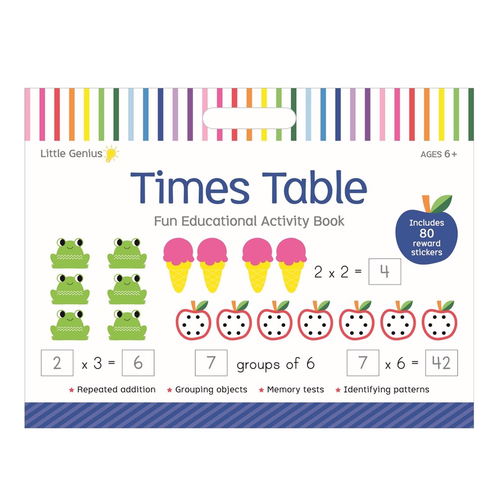Little Genius Times Table Giant Educational Fun Activity Book Pad 64 ...