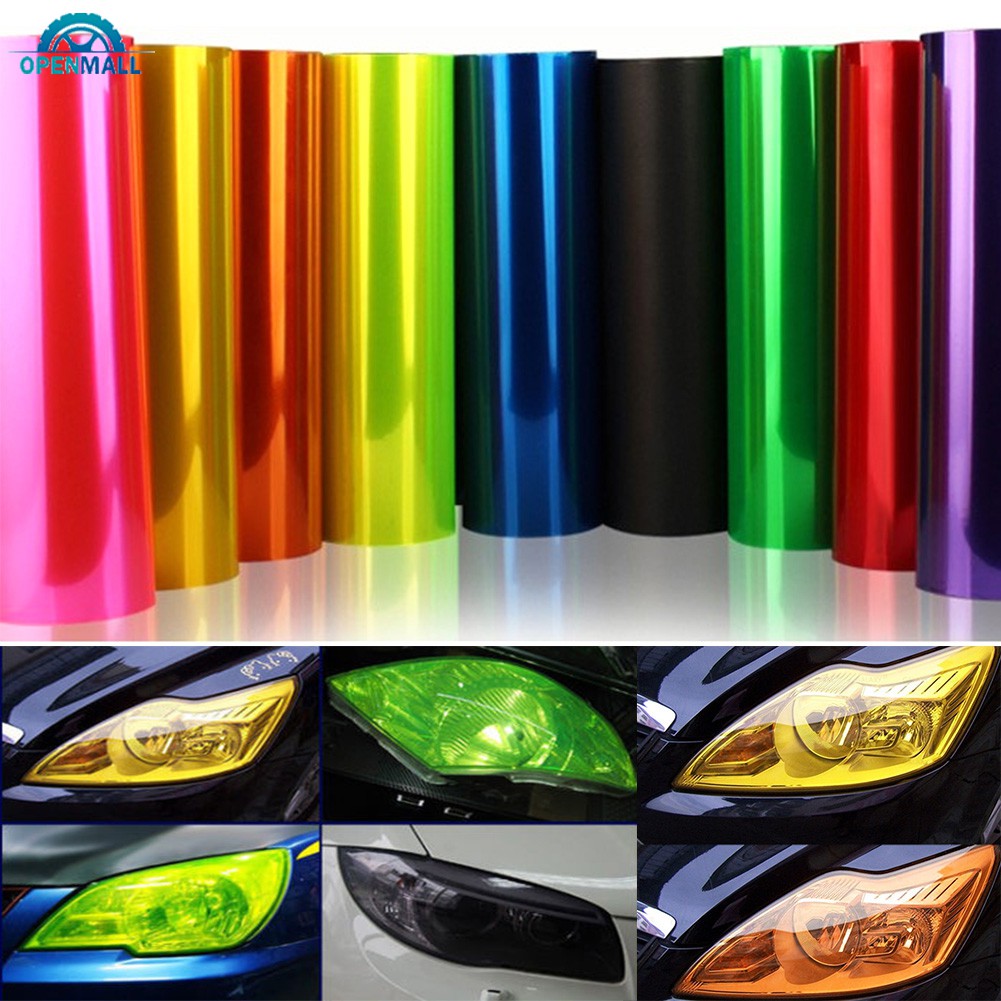 OM 30*60cm Hot Car Headlight Sticker Tint Film Taillight Vinyl Fog ...