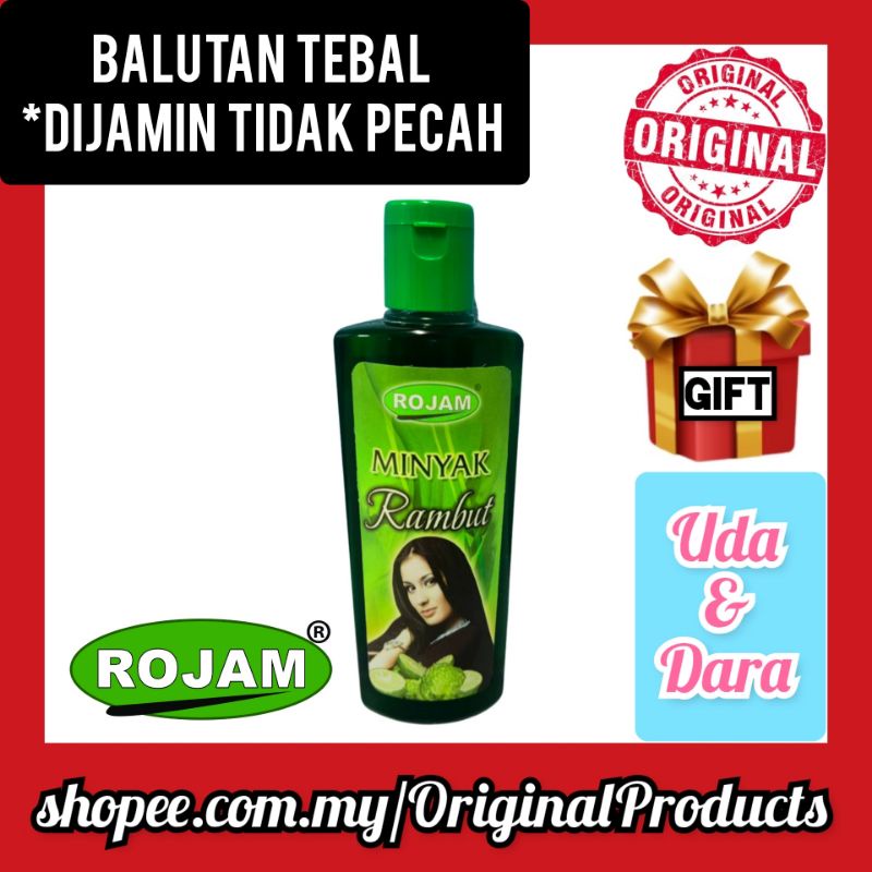 Hqtm Gamat Rojam Herbal Hair Oil Sea Cucumber Hair Oil Ubat Lebat ...