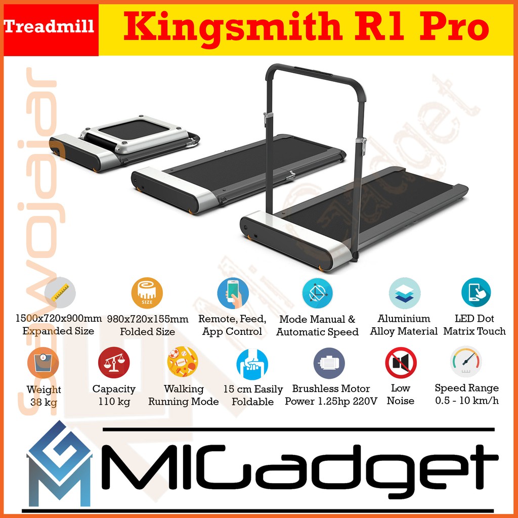 Kingsmith R1 Pro R1 Pro R1 Pro Walking Pad Treadmill 2 in 1 | Shopee ...