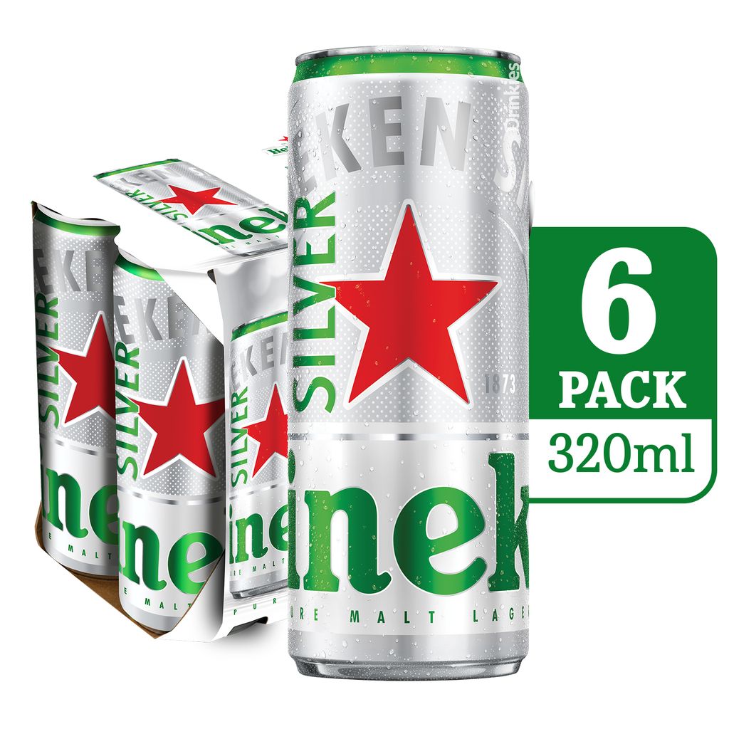 Heineken Silver Beer Can, 6 x 320ml | Shopee Singapore