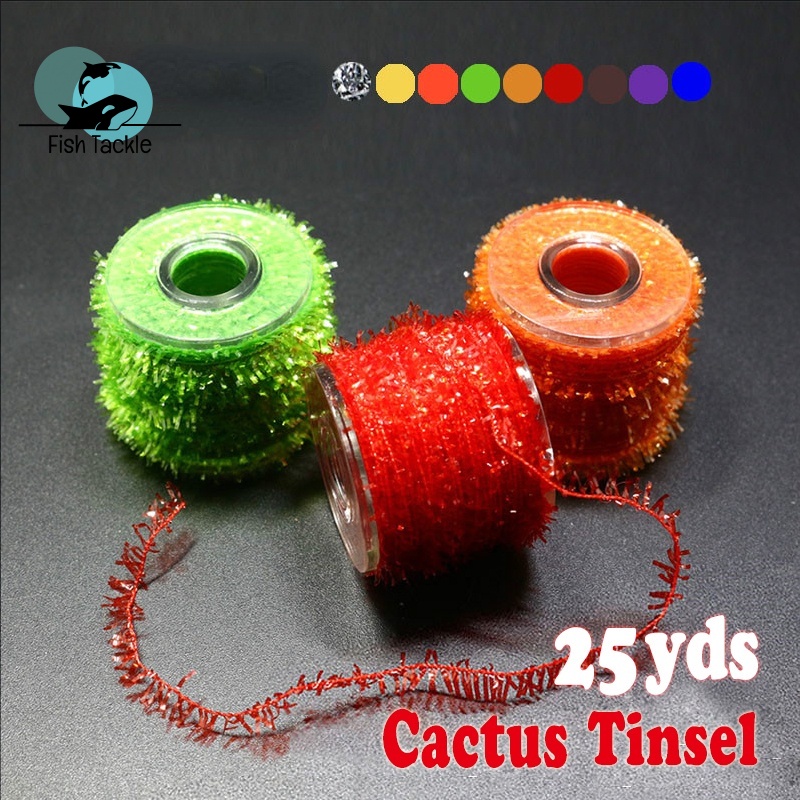 Fly Fishing Tying Materials Tinsel Chenille 250yds DIY Tying Baits