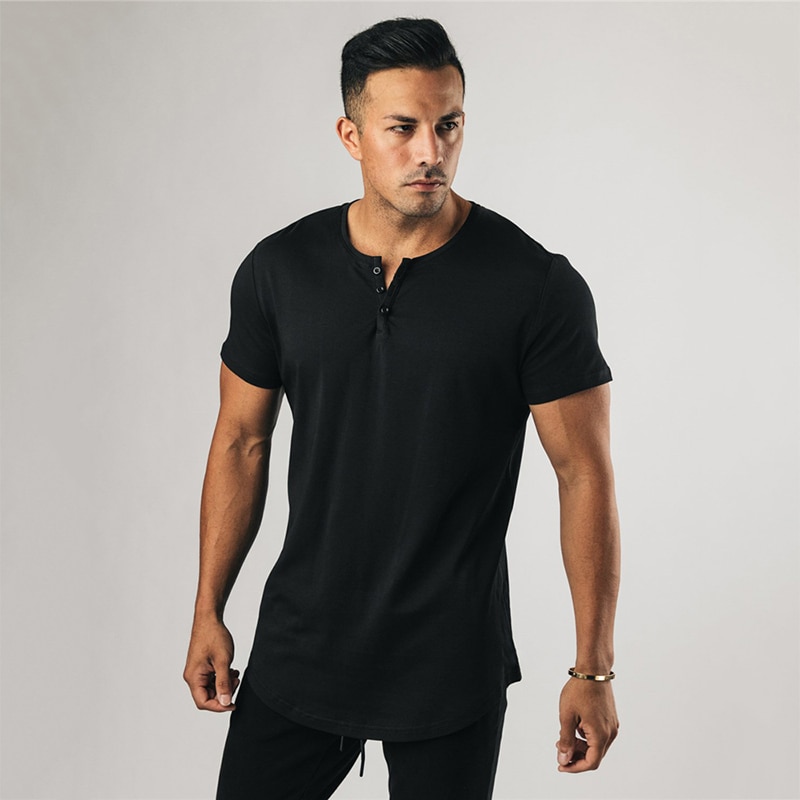 Brand Mens Clothing Sport Polo Shirts Gym Fitness T Shirt Men Summer Fashion Short Sleeve Polos Cotton Bodybuilding Tshirt