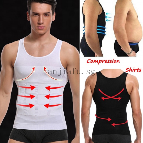 Waist Trainer for Men Underwear Chest Compression Shirt Tummy