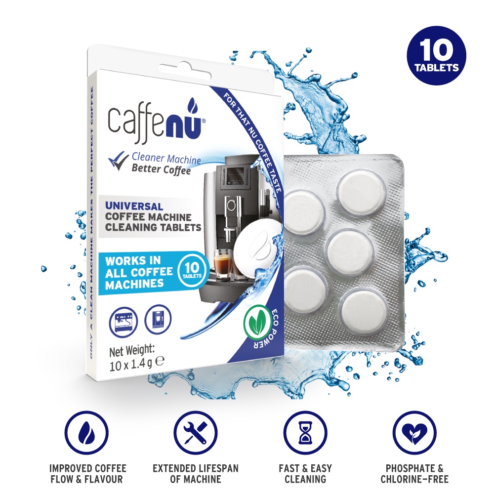 Tablettes Nettoyantes Caffenu Pour Machines à Café - 100 Tablettes 1.0g - Détartrage Et Nettoyage Circuit - Universal