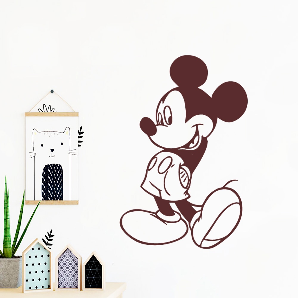 Cartoon Mickey Mouse Wall Sticker Pvc Wall Art Stickers Modern Fashion