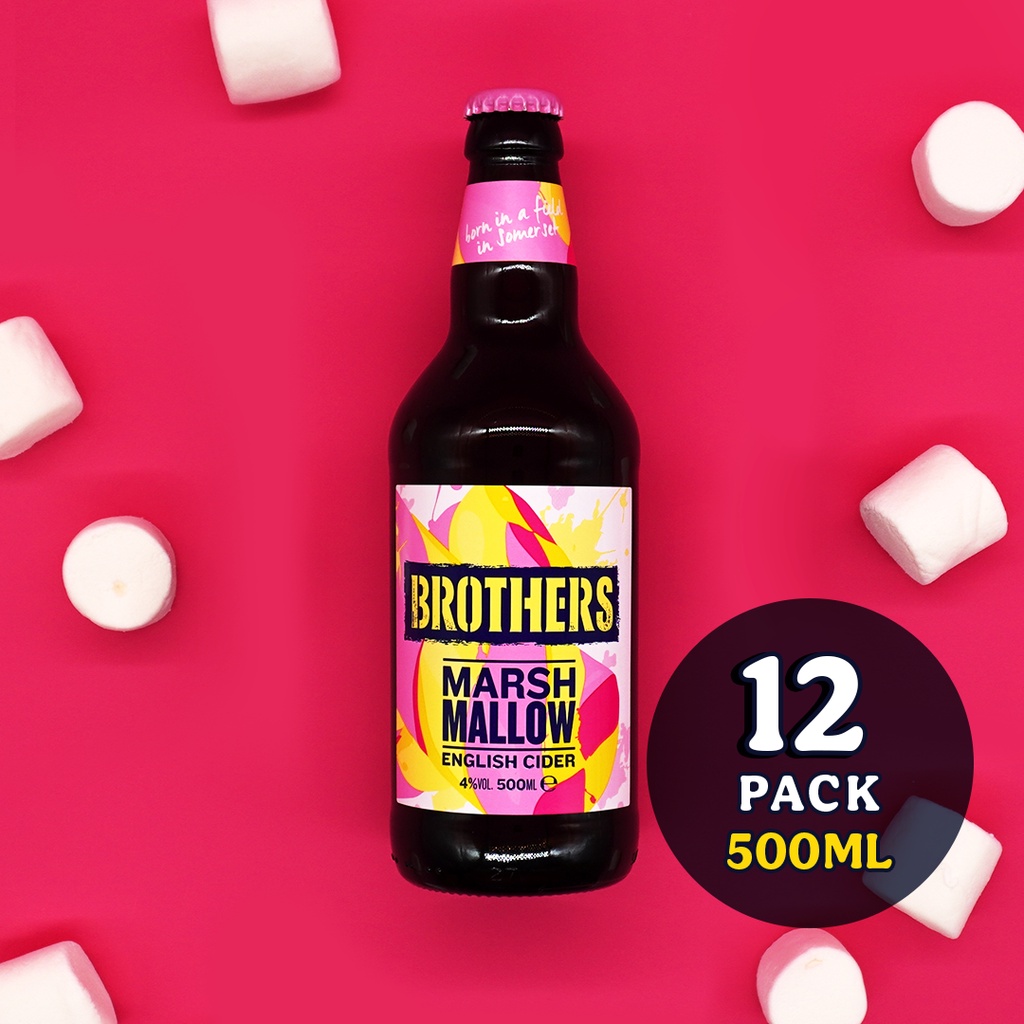 Brothers Marshmallow English Cider Case of 12 (BBD 2 Aug 2023