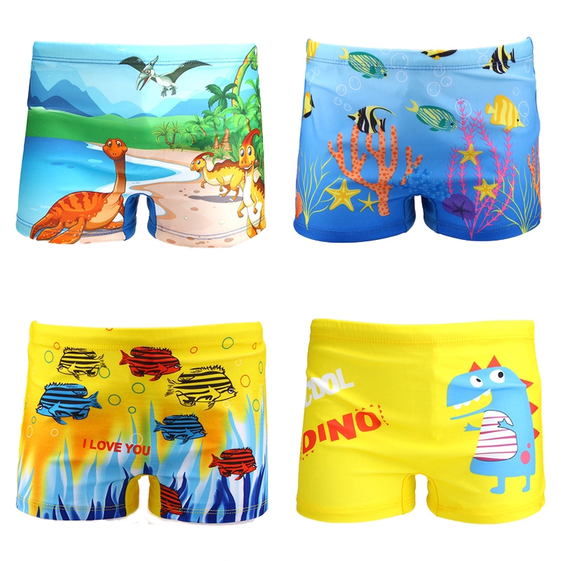 2024 Summer New Boys Fashion Cartoon Printed Swimming Trunks Children Kids Swimwear Shopee Singapore