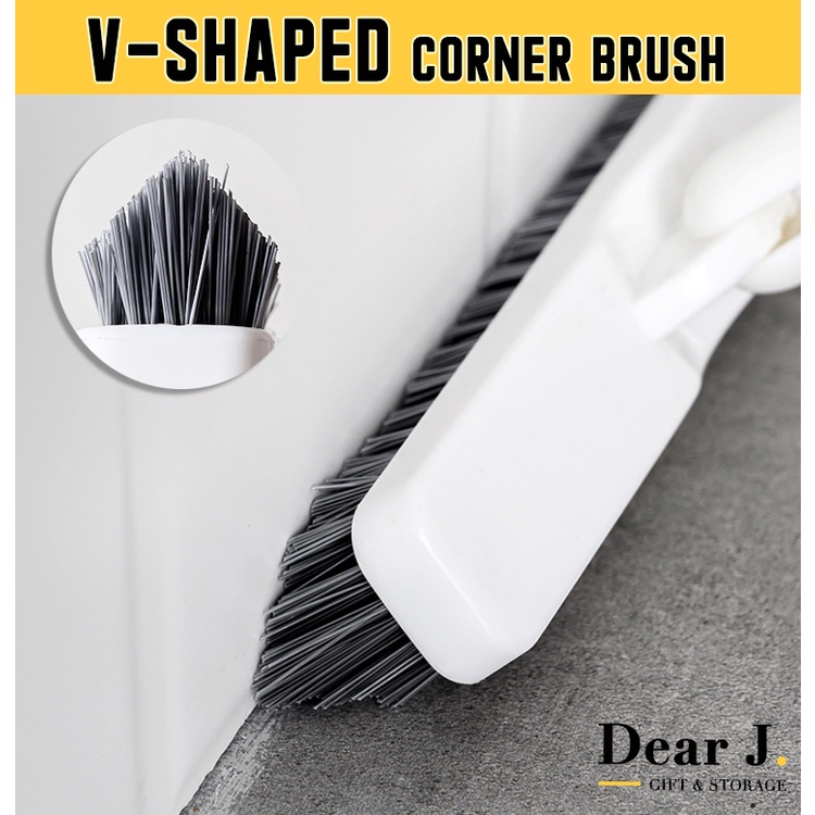 Bathroom V-Shaped Corner Floor Brush [Dear J] | Shopee Singapore