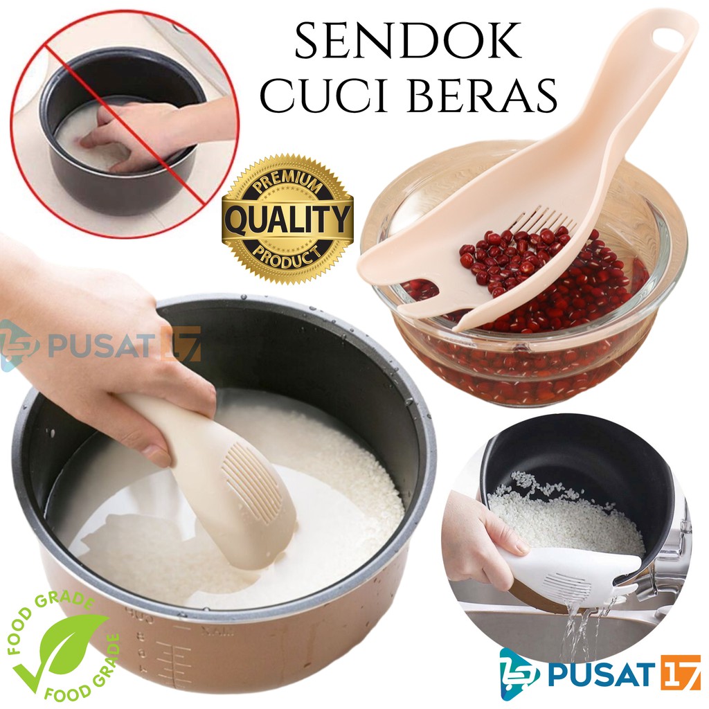 SENDOK CUCI BERAS SARINGAN BERAS / ALAT PENCUCI BERAS / ALAT DAPUR MULTIFUNGSI