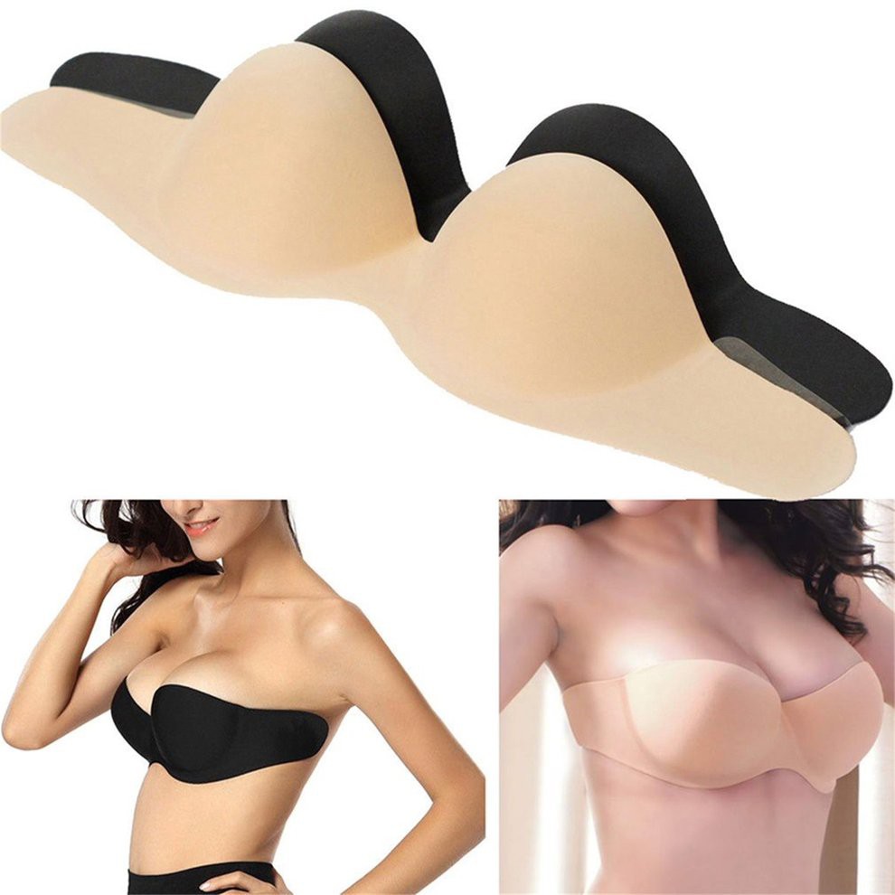 Sexy Silicone Adhesive Stick On Gel Push Up Strapless Invisible Bras  Backless