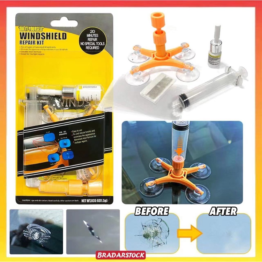 Windshield Repair Kit Tool Car Glass Windscreen Window Repair Resin ...