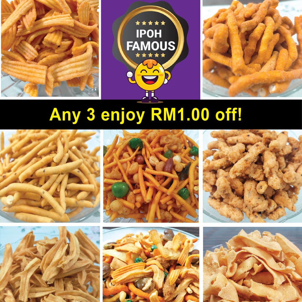 PUTIH [500g] White beans Ipoh Buntong Muruku Murukku Raya Snacks Food