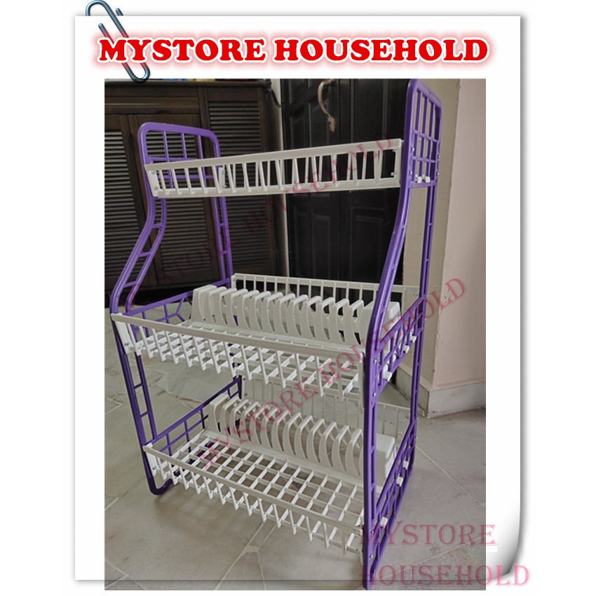 Betterware 2 Tier 3 Tier Dish Rack Dish Drainer Kitchen Rack Rak Pinggan Shopee Singapore