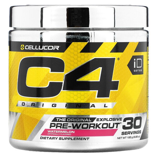 Pre-workout Cellucor C4 Original Explosive - Saveur Framboise/Cerise - 390g - Boîte Neuve