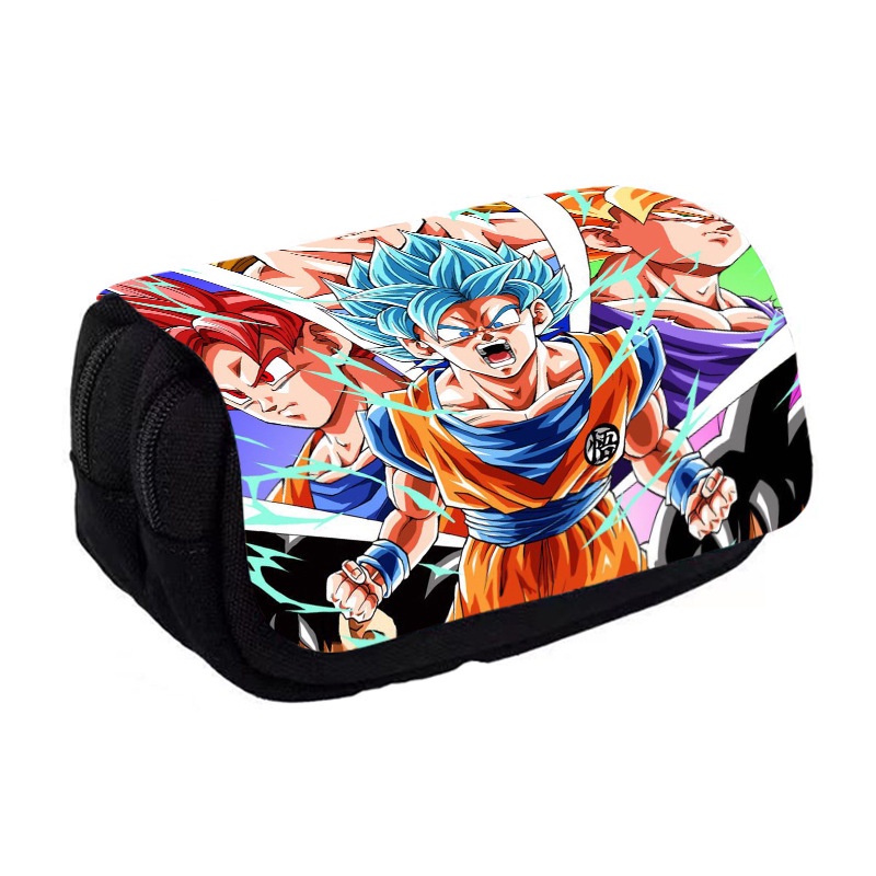 Dragon Ball Goku Pencil Case Double-layer Zipper Large-capacity Printed  Stationery Box Primary and Secondary School Student Pencil Bag