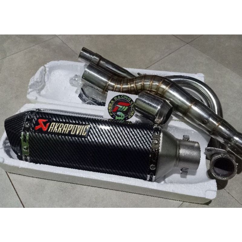 XR 200 XR200 EXHAUST PIPE FULL SYSTEM Akrapovic Full Carbon Akra Big