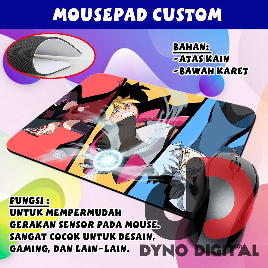 Custom Mousepad Boruto Mitsuki Sarada NRT12 Mouse Stand | Shopee Singapore