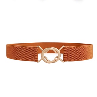 Women Buckle Waistband Wide Elastic Stretch Waist Belt For Women