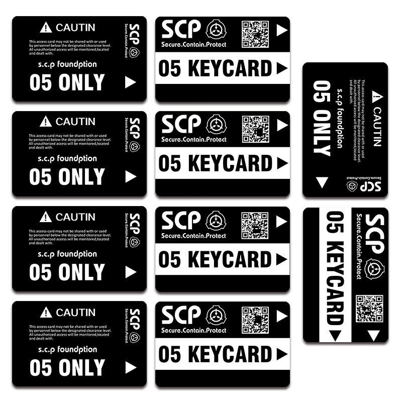 SCP Card Sticker Foundation Merchandise Black Access Control High-End ...