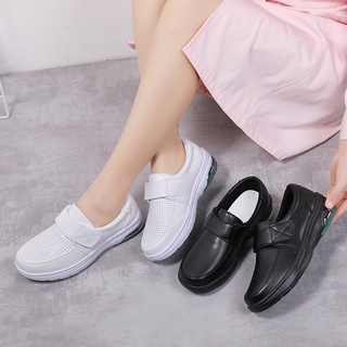 White leather sneakers on sale nursing